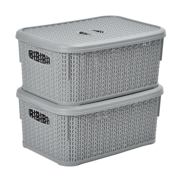 Symple Stuff 6L Plastic Storage Baskets with Lids & Reviews Wayfair.co.uk